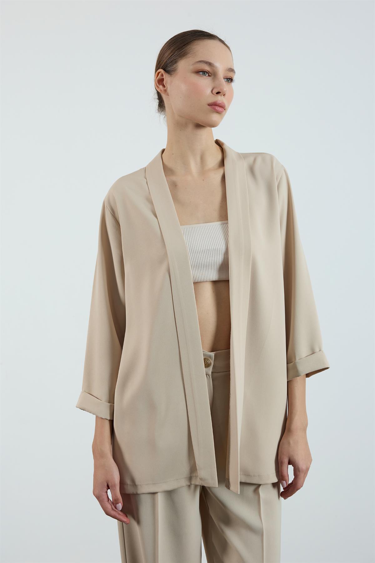 9564 ŞAL YAKA CEKET TAŞ