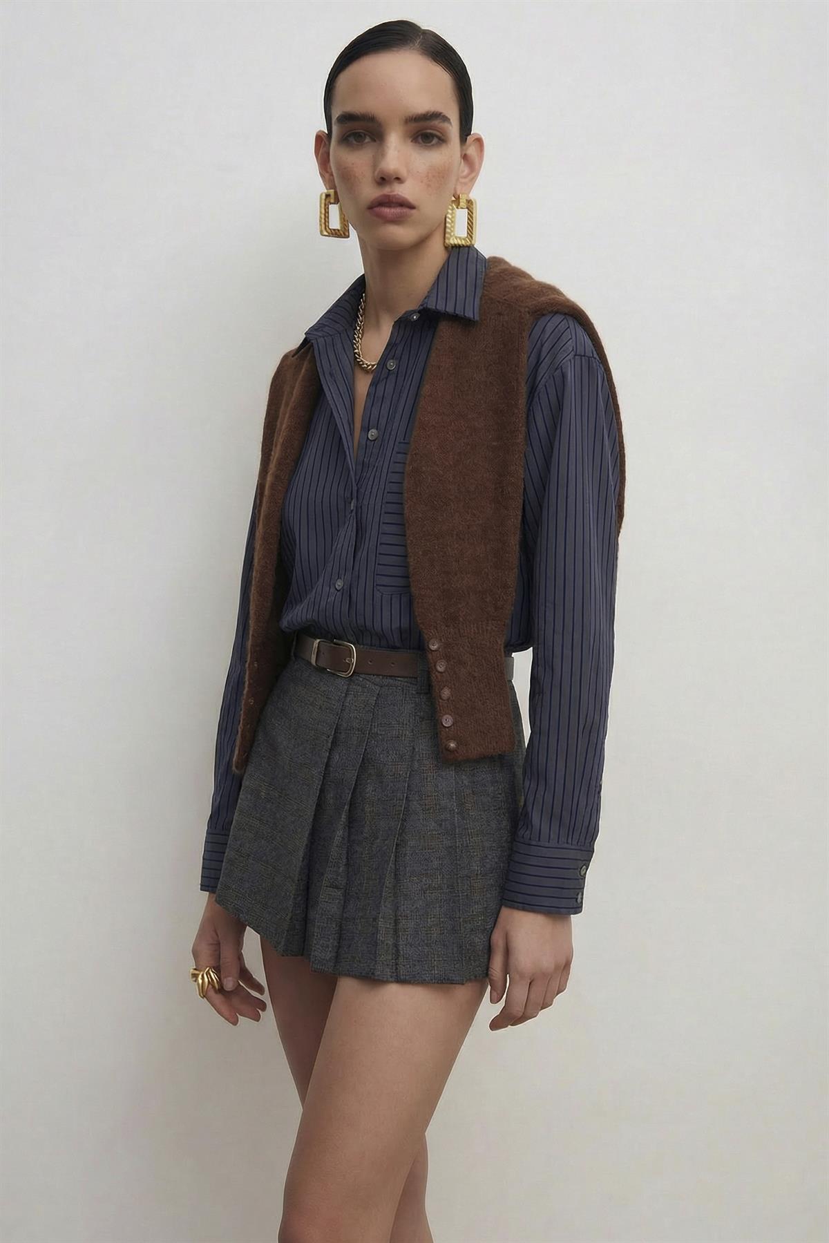 5000 OVERSIZE GÖMLEK LACİVERT