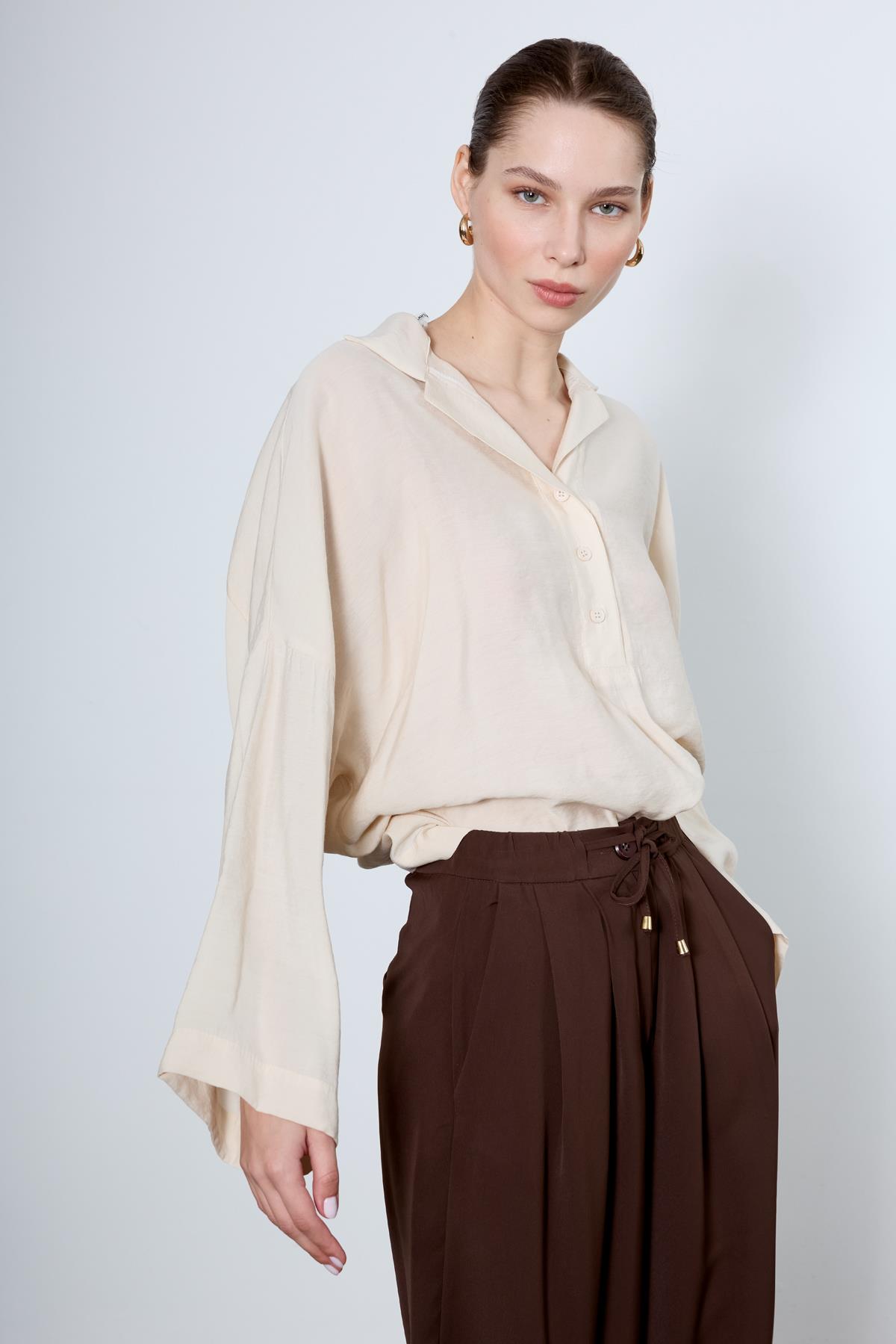 4953 POLO YAKA BLUZ TAŞ