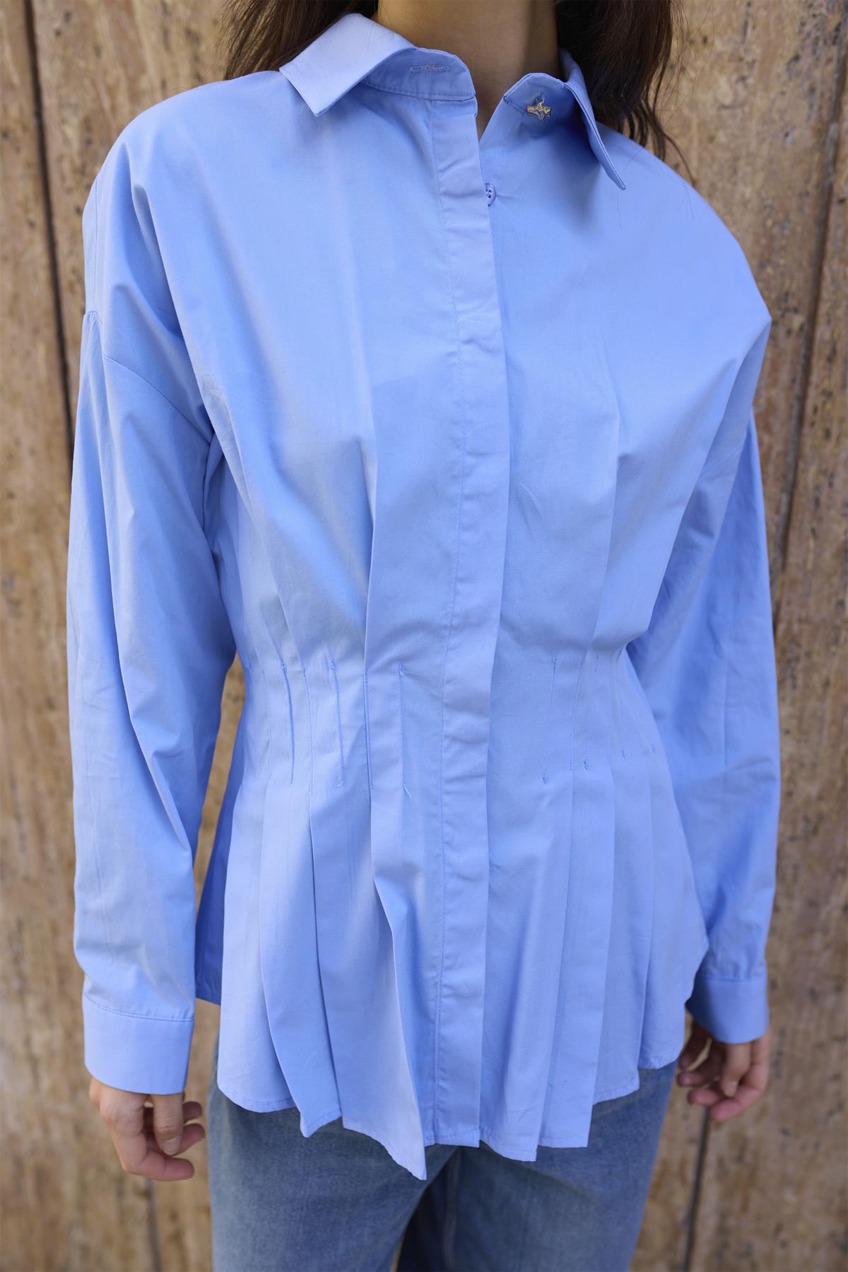 4996 PİLİLİ GÖMLEK MAVİ