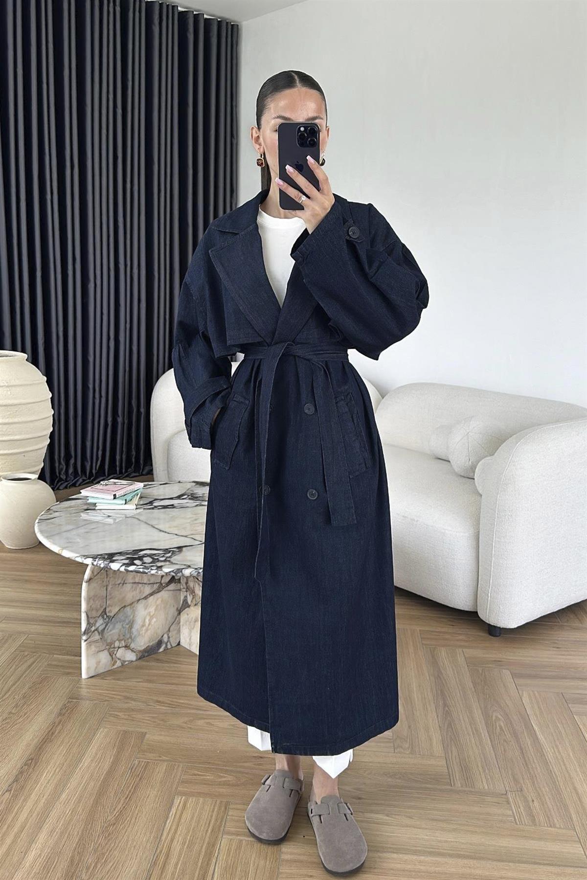 0094 KOT TRENÇ LACİVERT