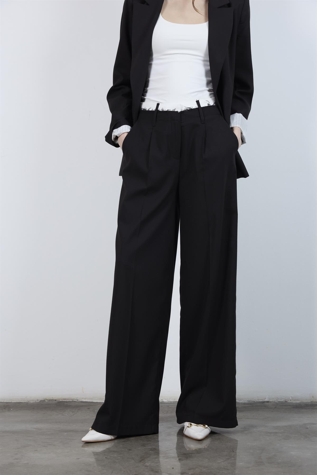 50949 POLİVİSKON PANTOLON SİYAH