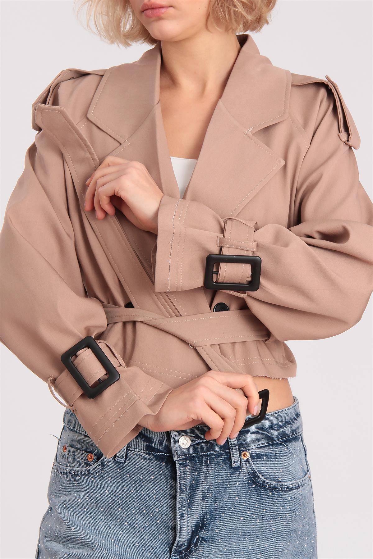 9306 REGLAN KISA CEKET CAMEL