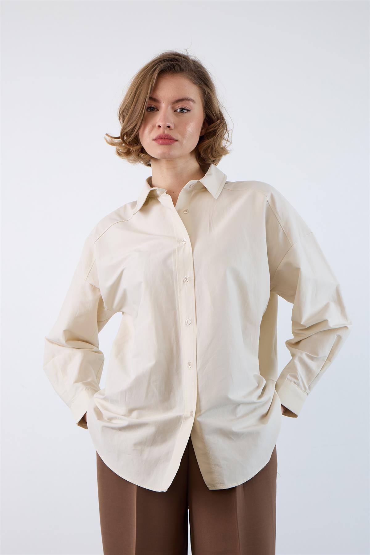 4943 POPLİN GÖMLEK TAŞ