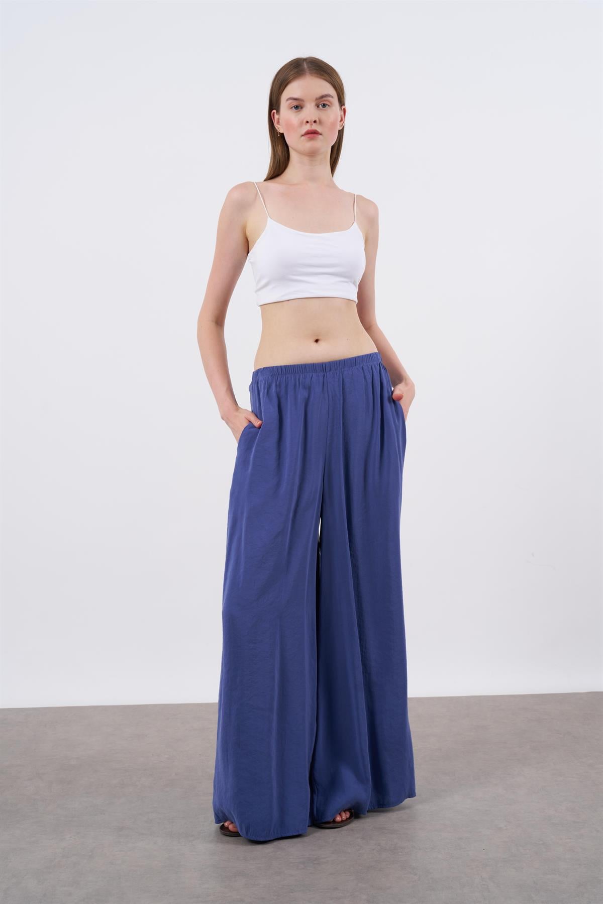 50979 LASTİKLİ PANTOLON İNDİGO
