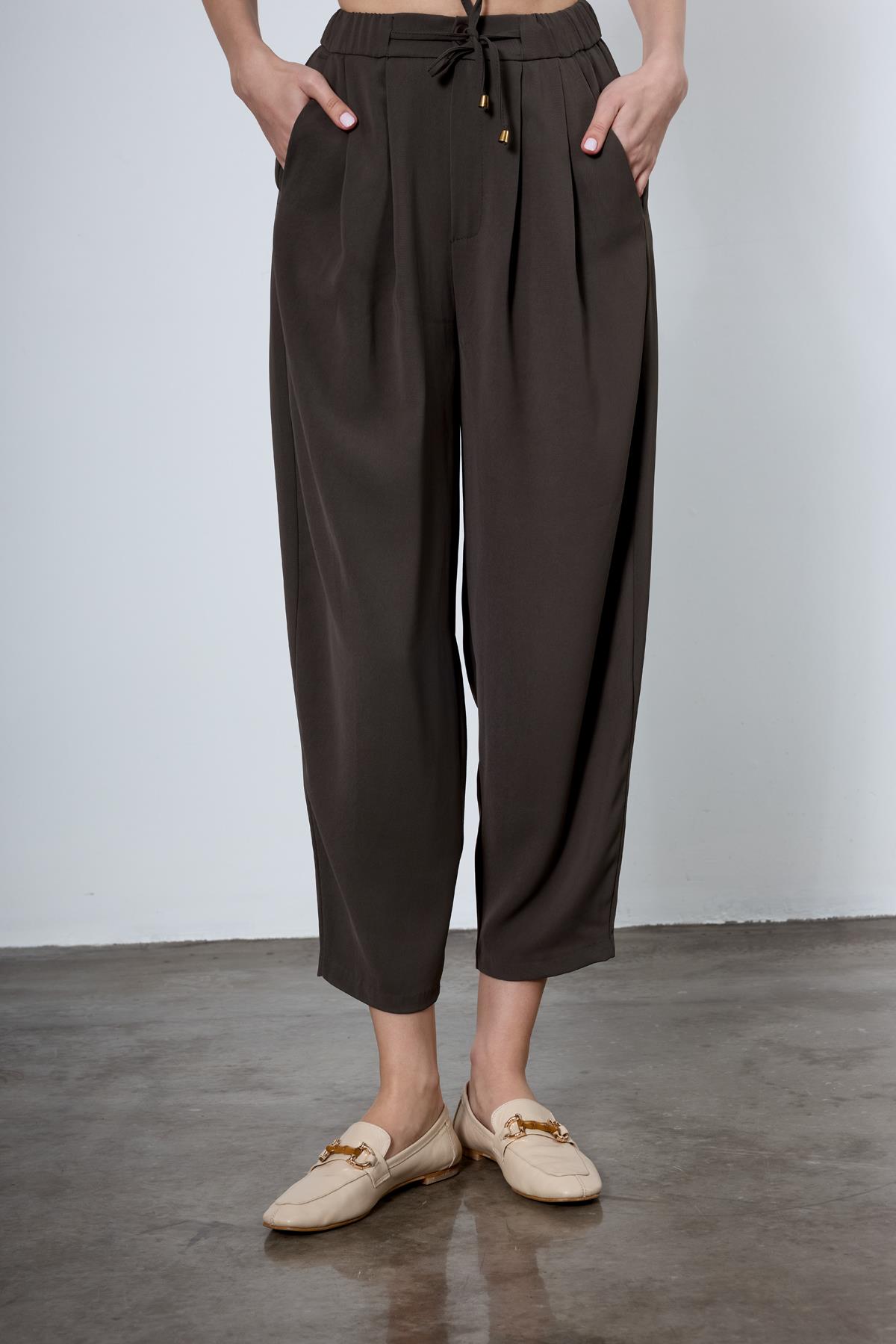 51111 PİLİLİ PANTOLON KOYU HAKİ