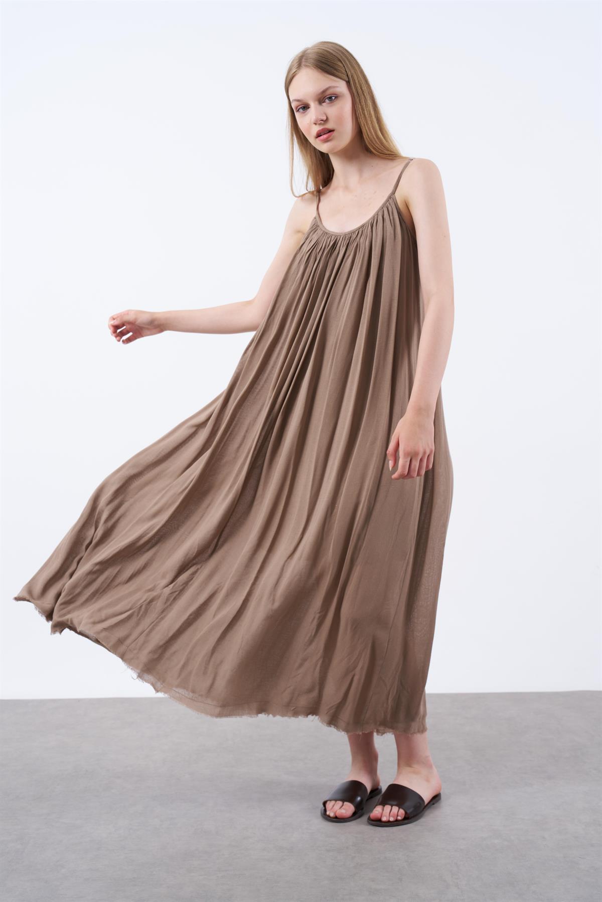 3173 ASKILI ELBİSE VİZON