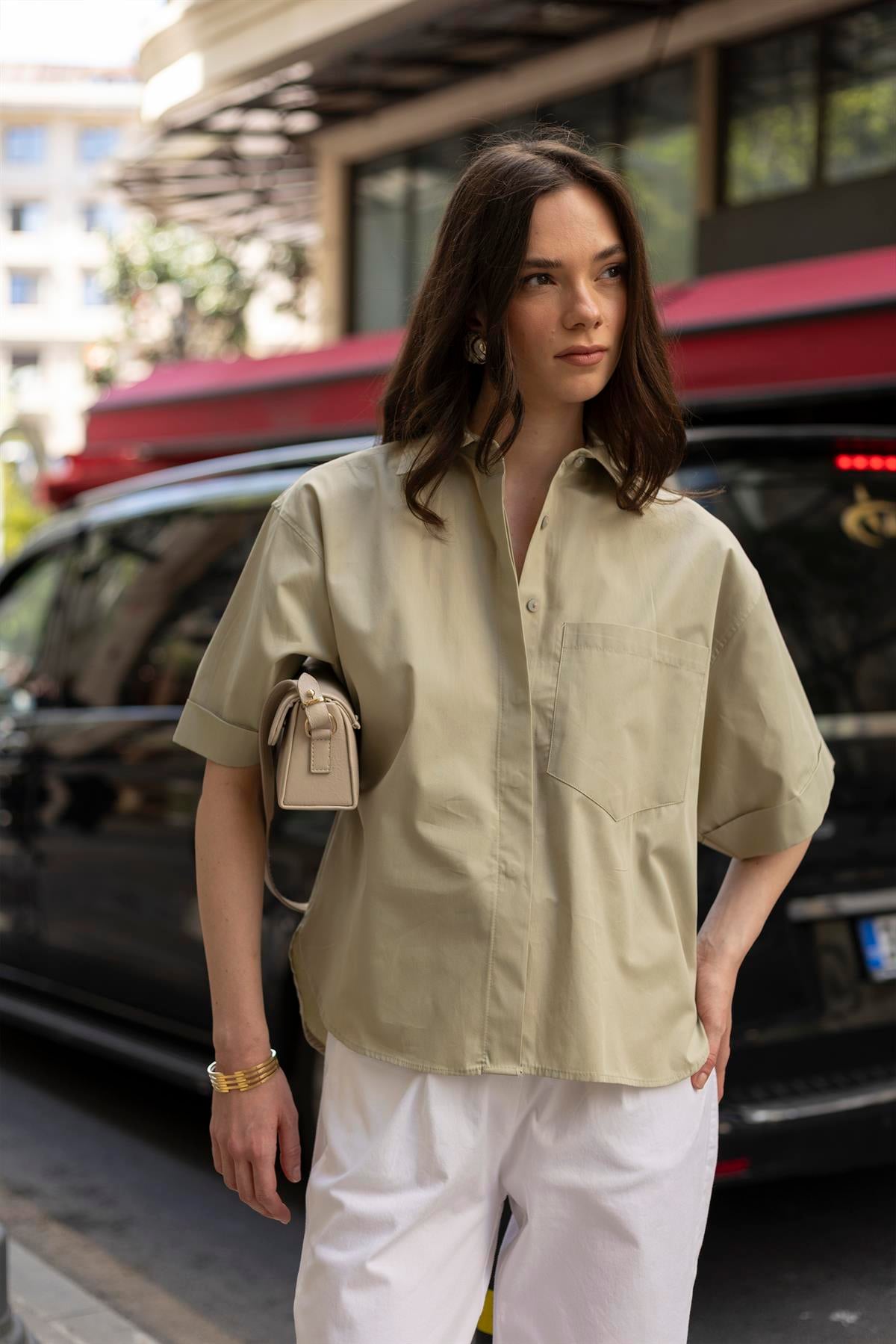 4968 POPLİN GÖMLEK AÇIK HAKİ