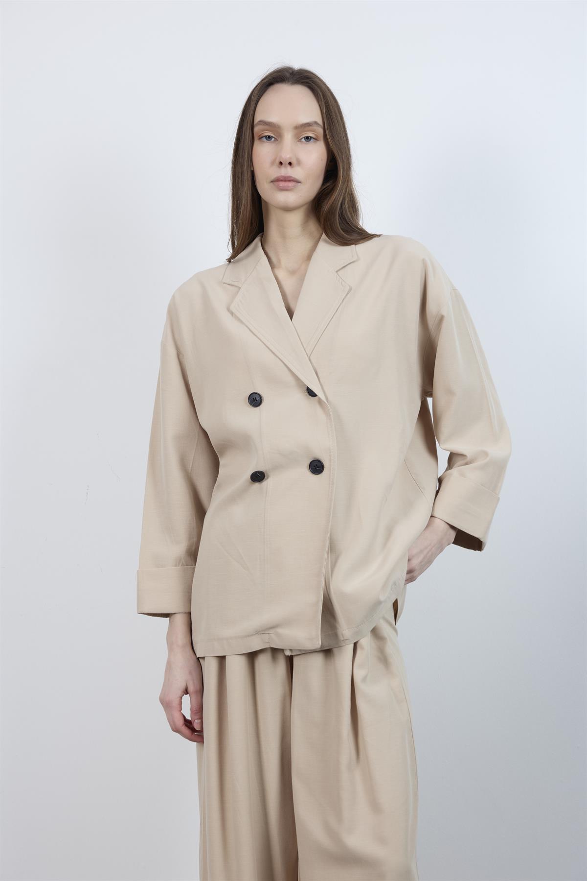 9545 CEKET PANTOLON TAKIM VİZON