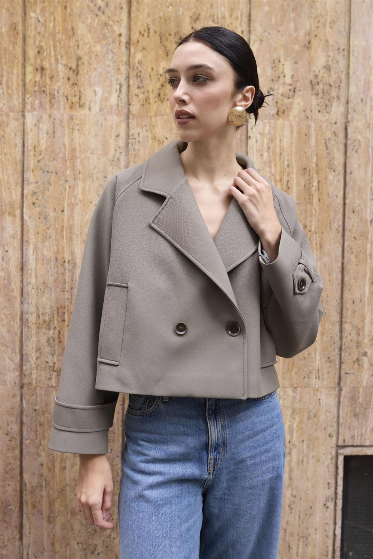 9647 CREP TRENÇ HAKİ