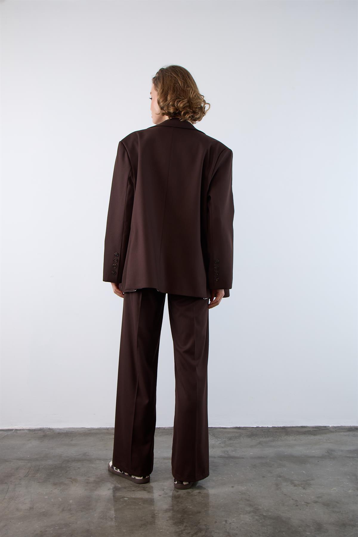 9484 POLİVİSKON CEKET KAHVE