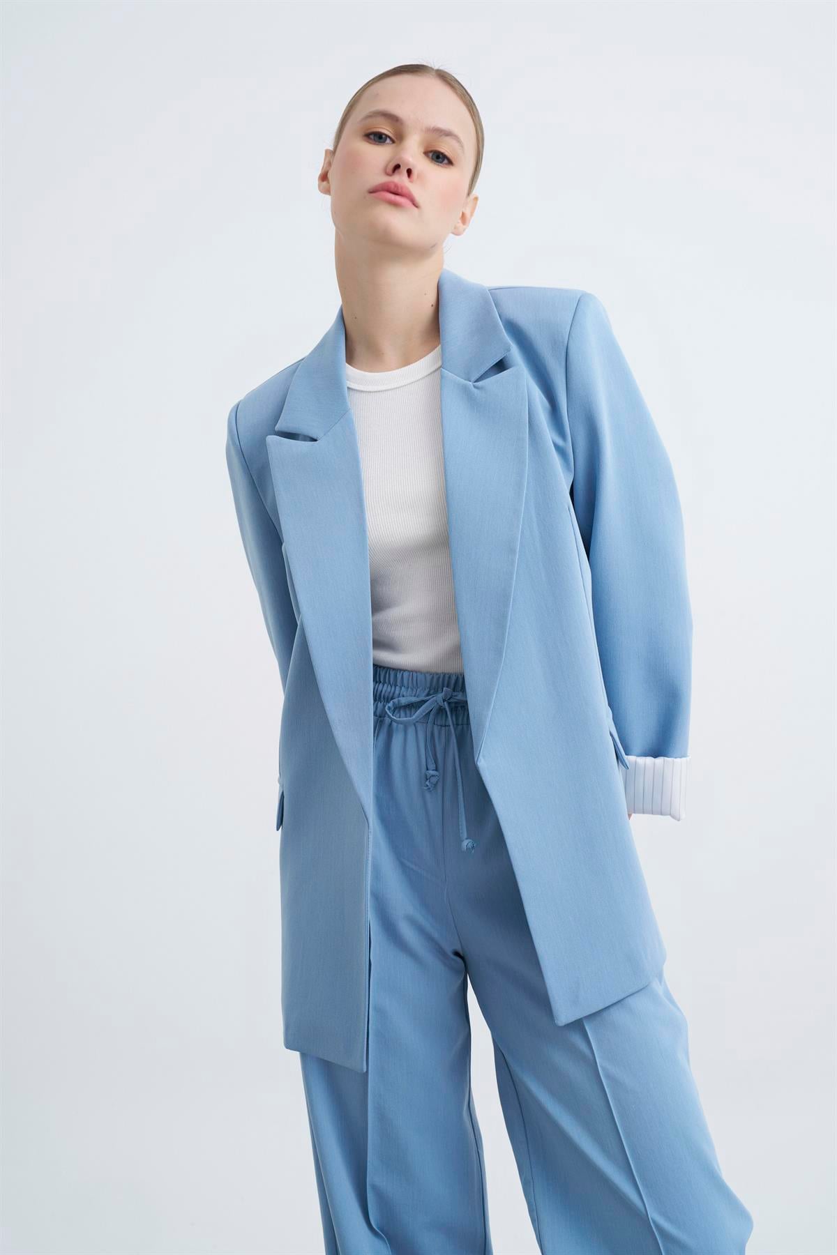 9300 POLİVİSKON CEKET AÇIK MAVİ