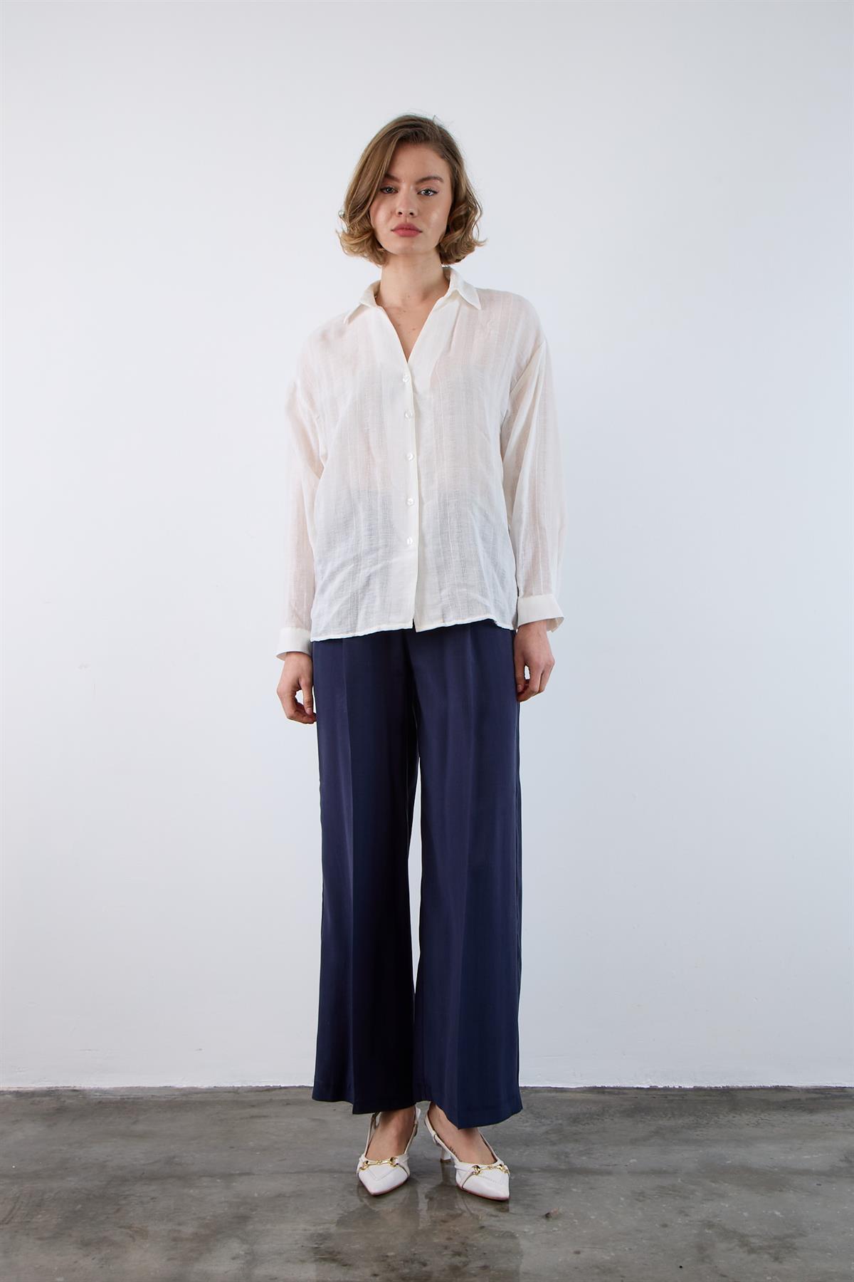 4957 OVERSIZE GÖMLEK BEYAZ