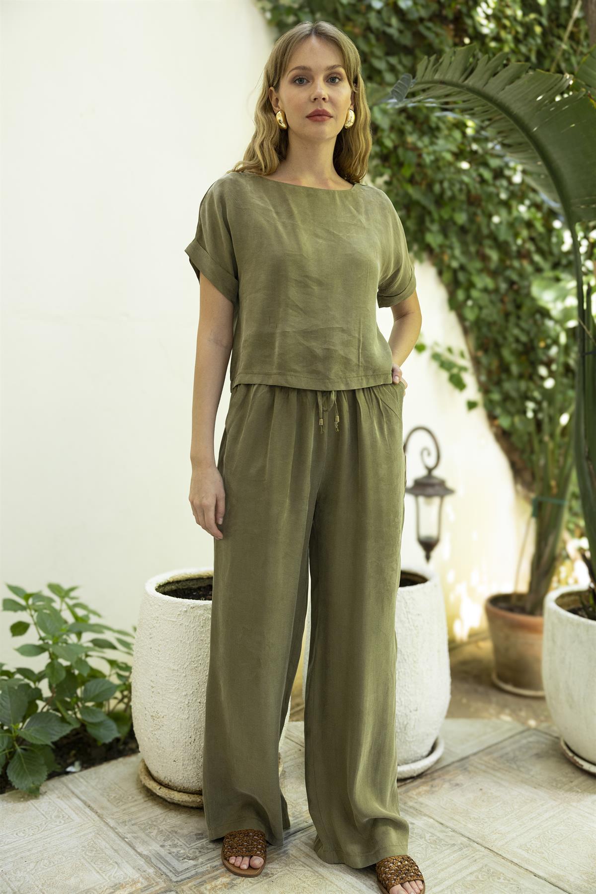 51163 BLUZ PANTOLON TAKIM HAKİ