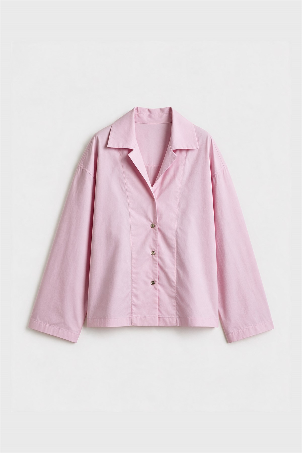 4952 OVERSIZE GÖMLEK ŞEKER PEMBE