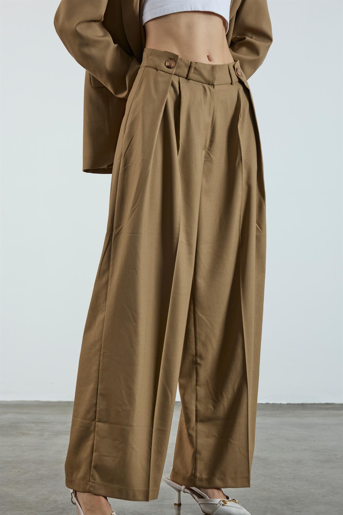 50920 POLİVİSKON PANTOLON KARAMEL