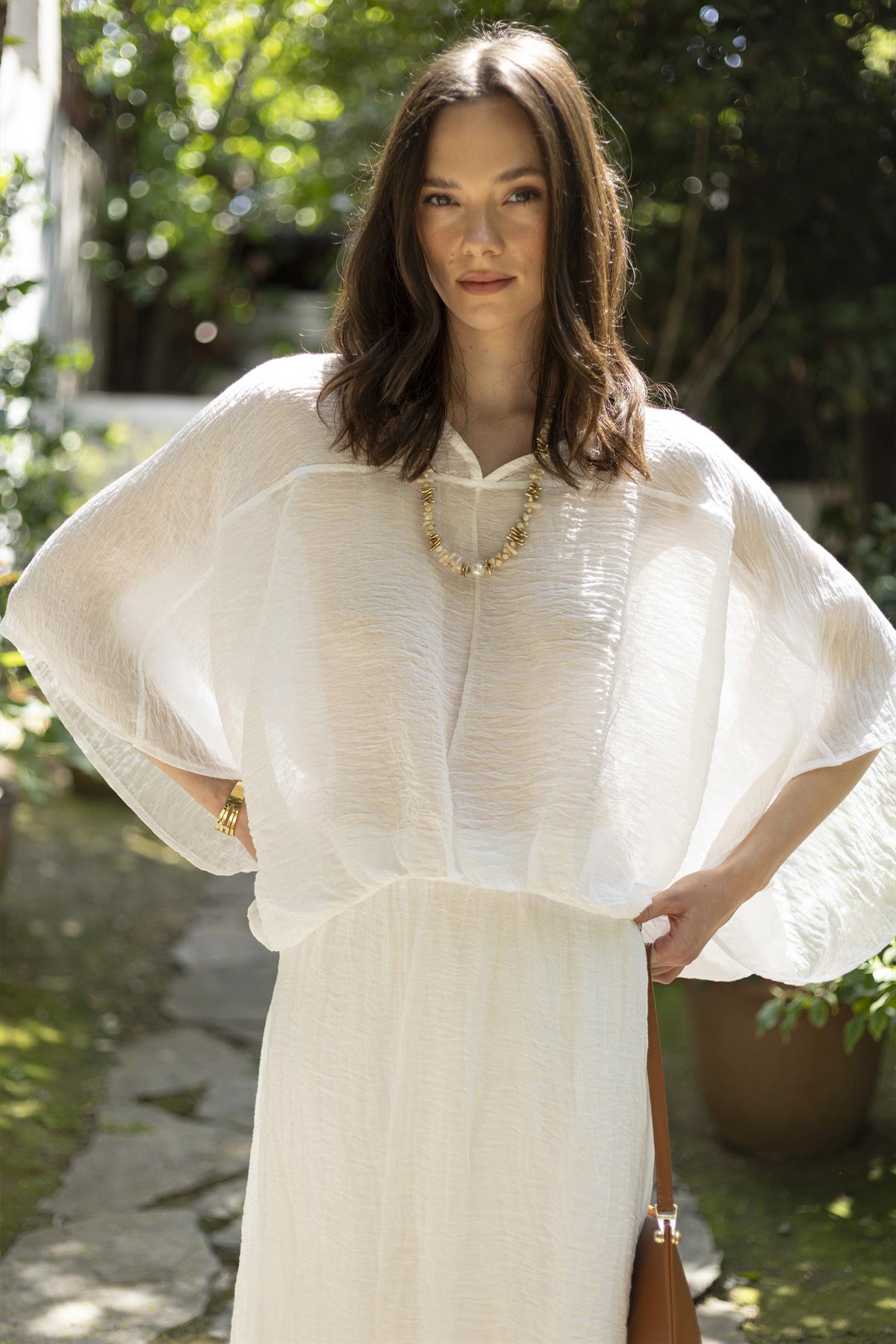 51134 BLUZ ETEK TAKIM BEYAZ