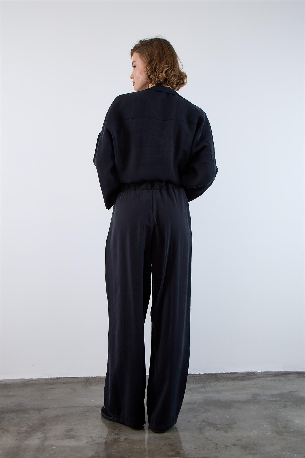 50962 LASTİKLİ PANTOLON SİYAH