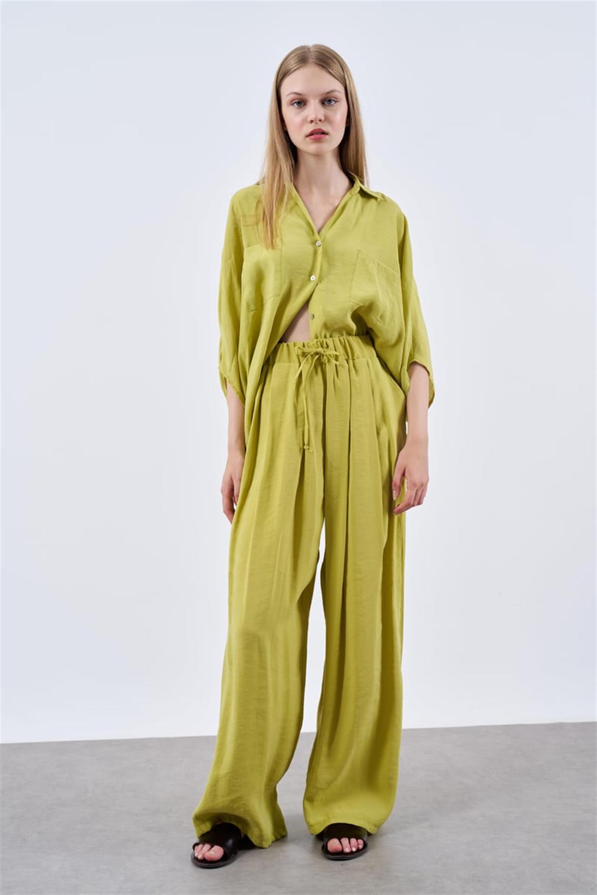 50962 LASTİKLİ PANTOLON HARDAL