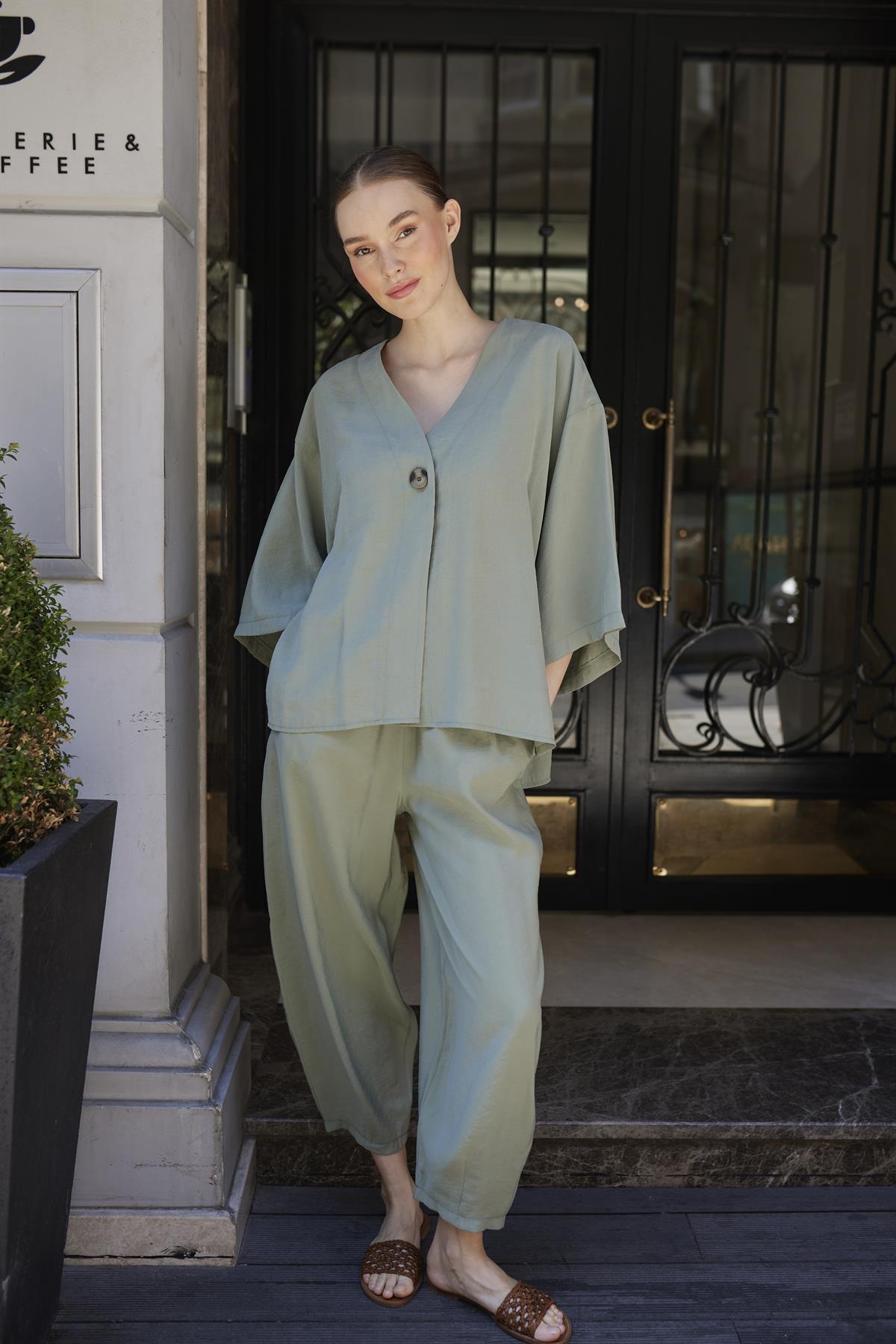 51189 BLUZ PANTOLON TAKIM ÇAĞLA YEŞİL