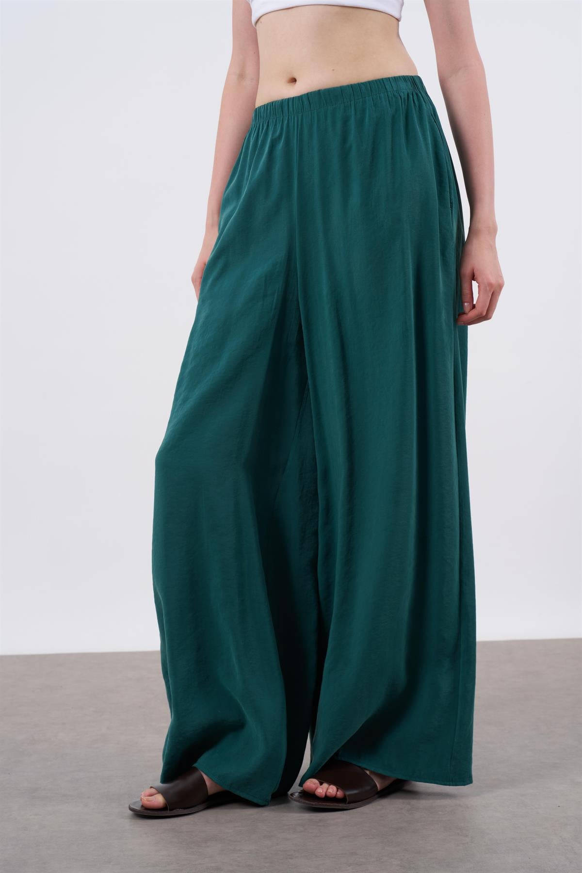 50979 LASTİKLİ PANTOLON ZÜMRÜT