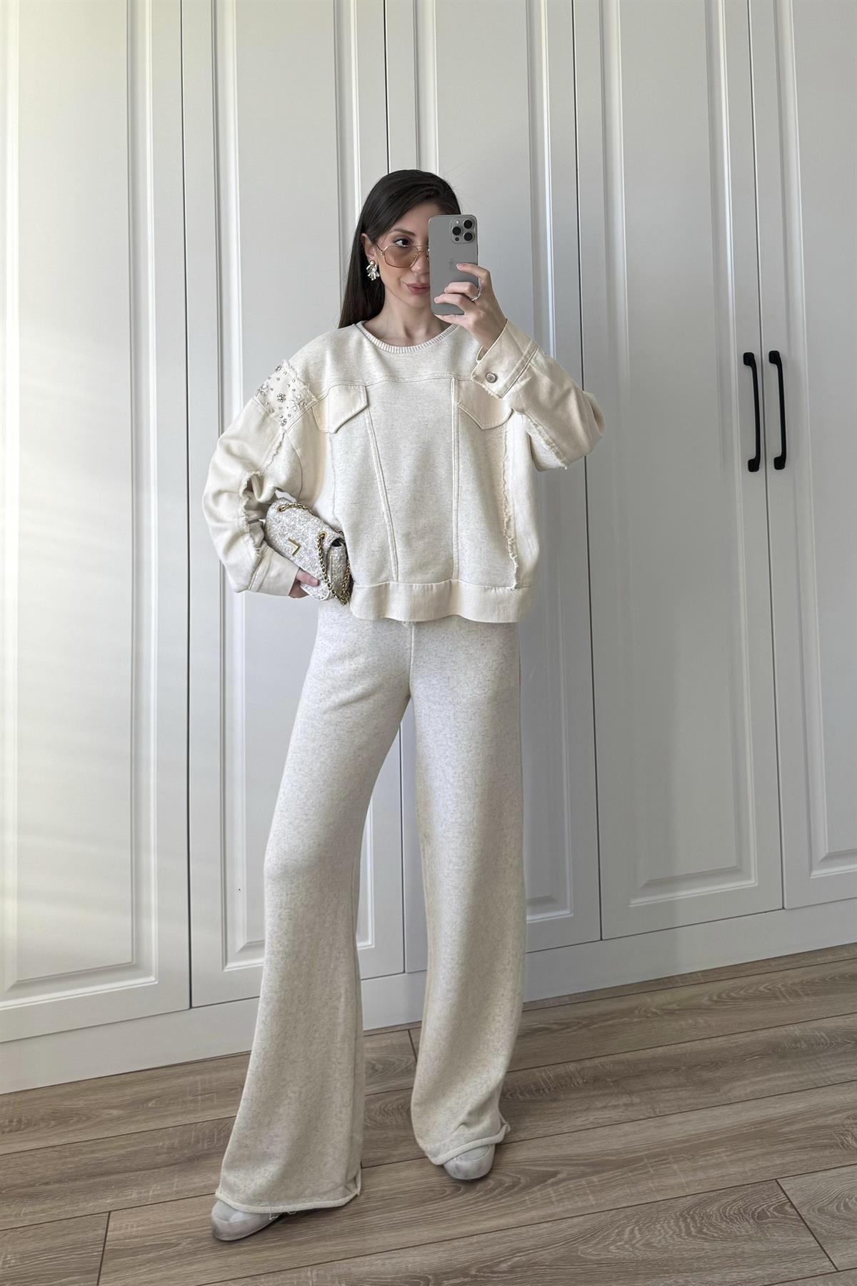 50679 ZARA SWEAT PANTOLON TAKIM TAŞ