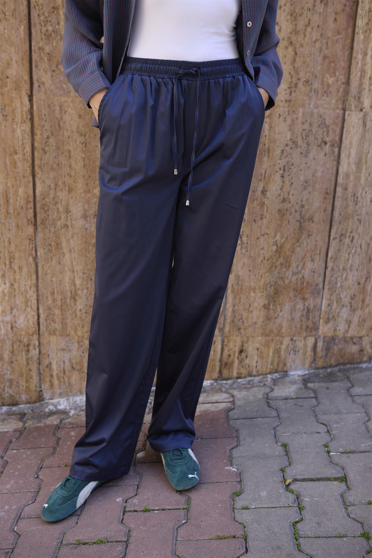 51229 SATEN PANTOLON LACİVERT