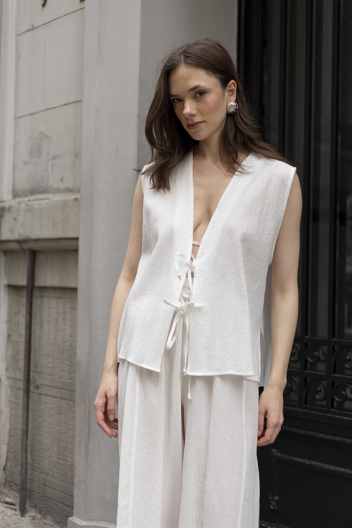 51155 YELEK PANTOLON TAKIM BEYAZ