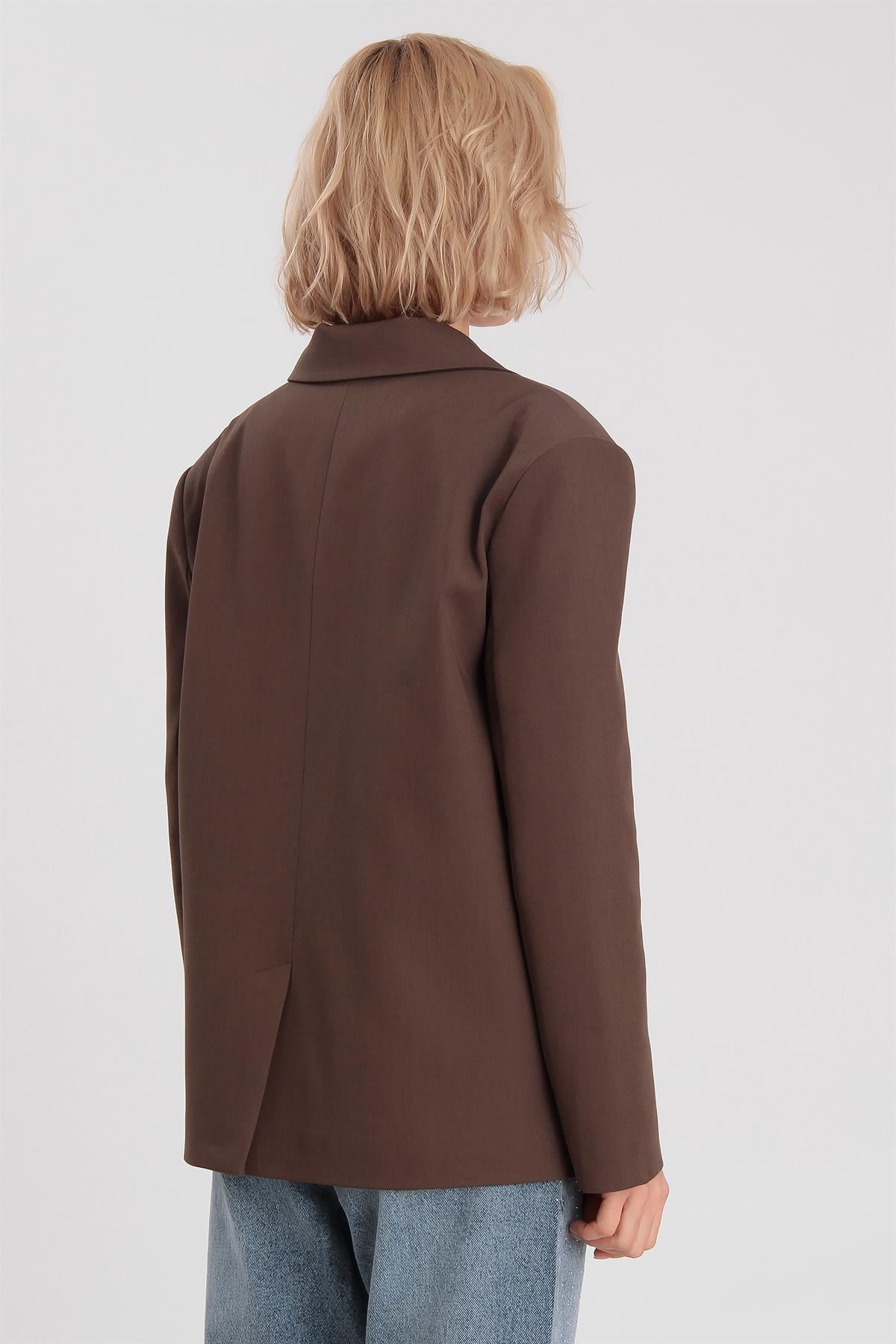 9281 POLİVİSKON CEKET KAHVE