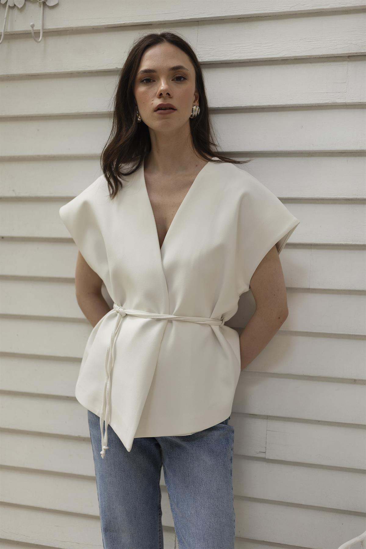 9567 ATLAS YELEK BEYAZ