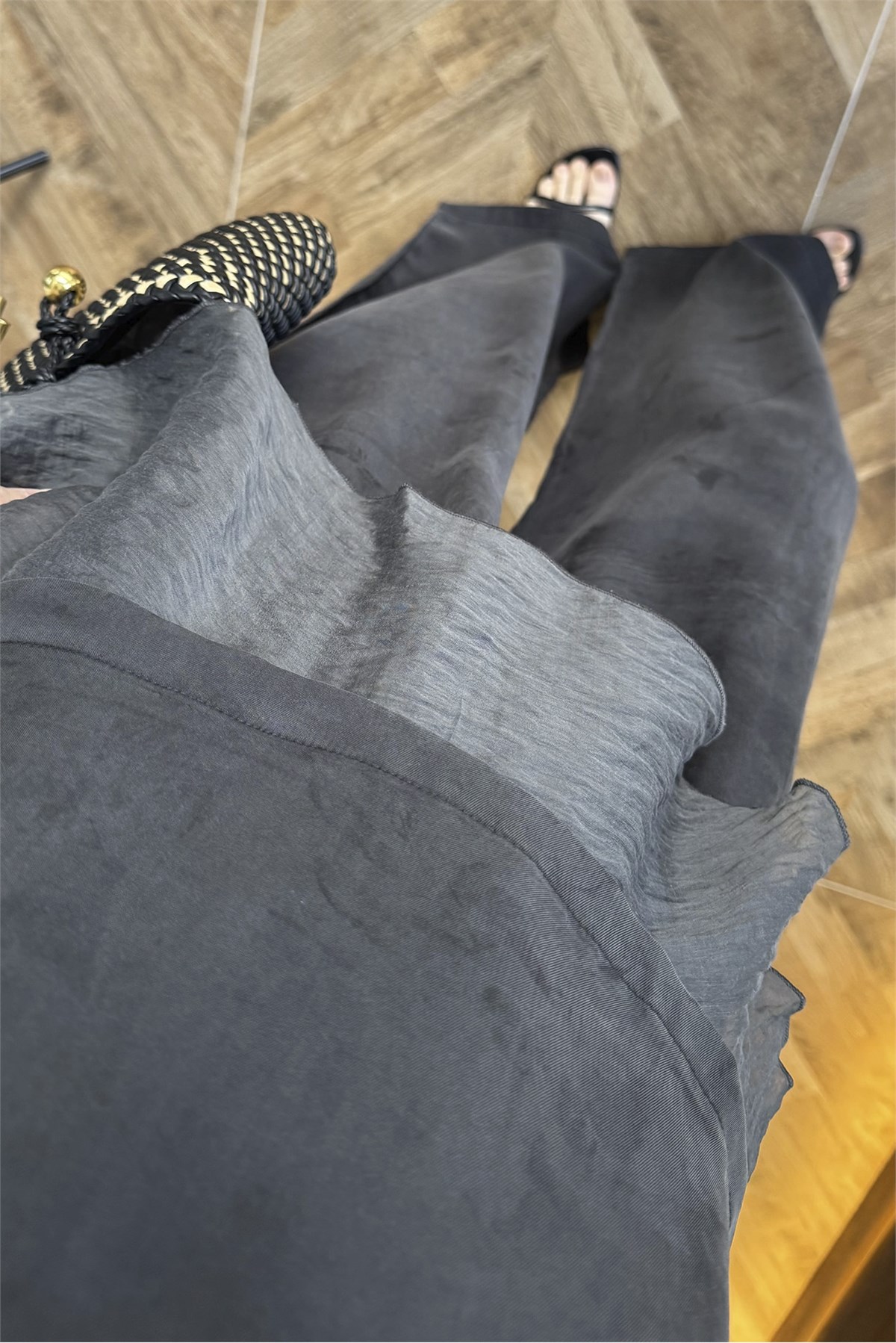 51391 GARNİLİ BLUZ PANTOLON TAKIM SİYAH