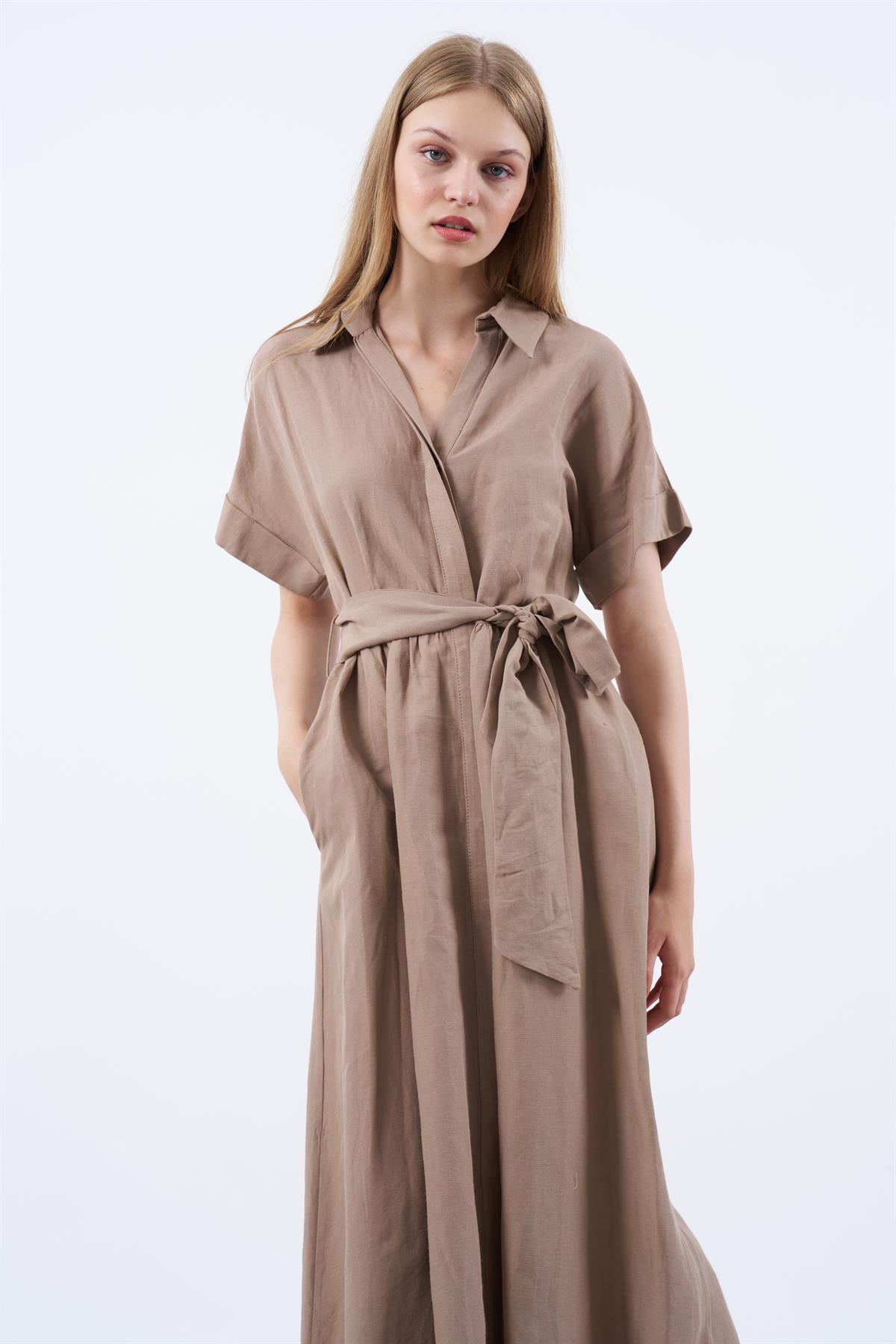 3209 GÖMLEK ELBİSE VİZON