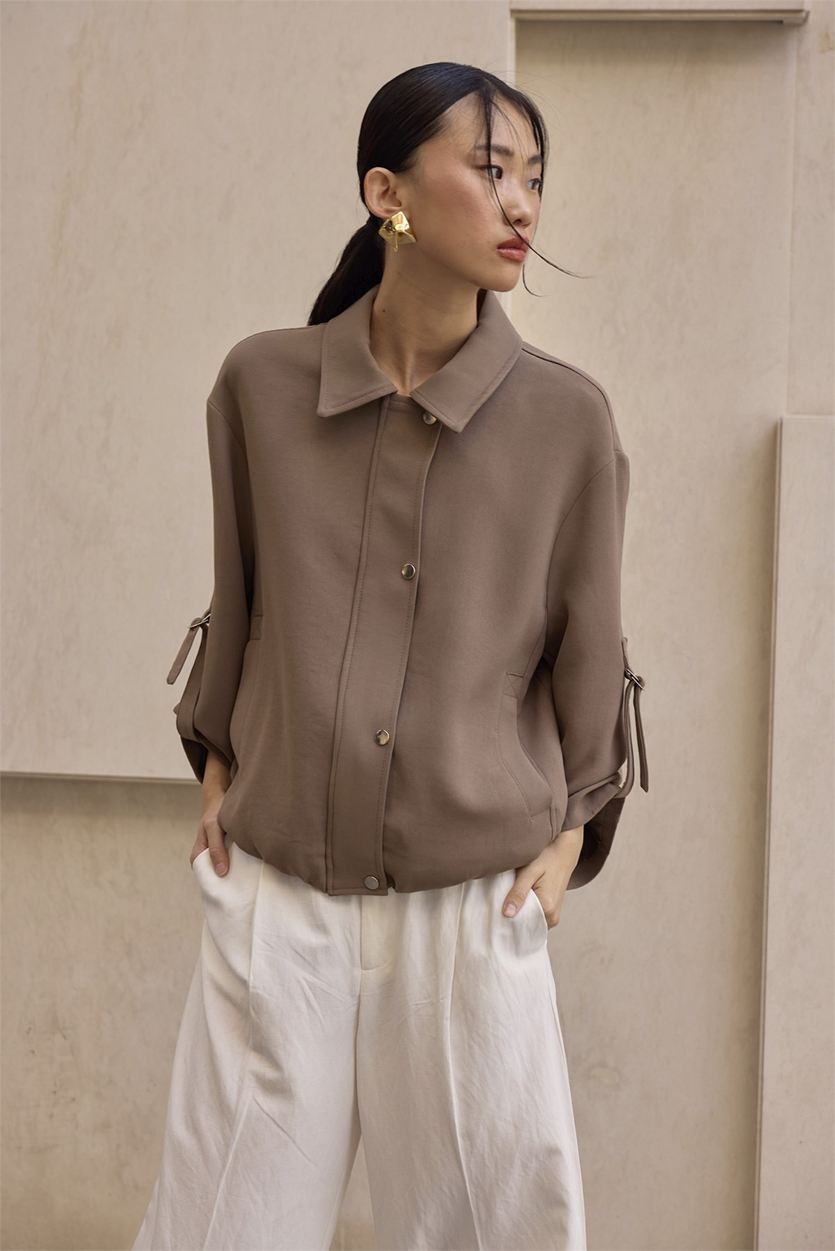 9741 TOKALI BAMBER CEKET CAMEL