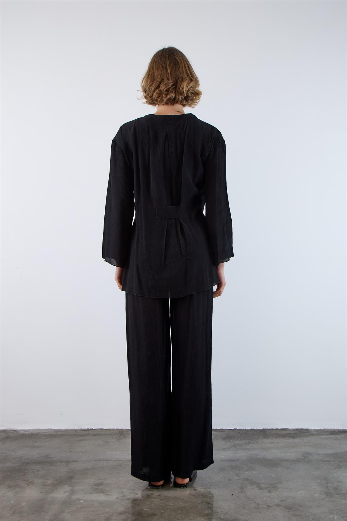 51109 KİMONO TAKIM SİYAH