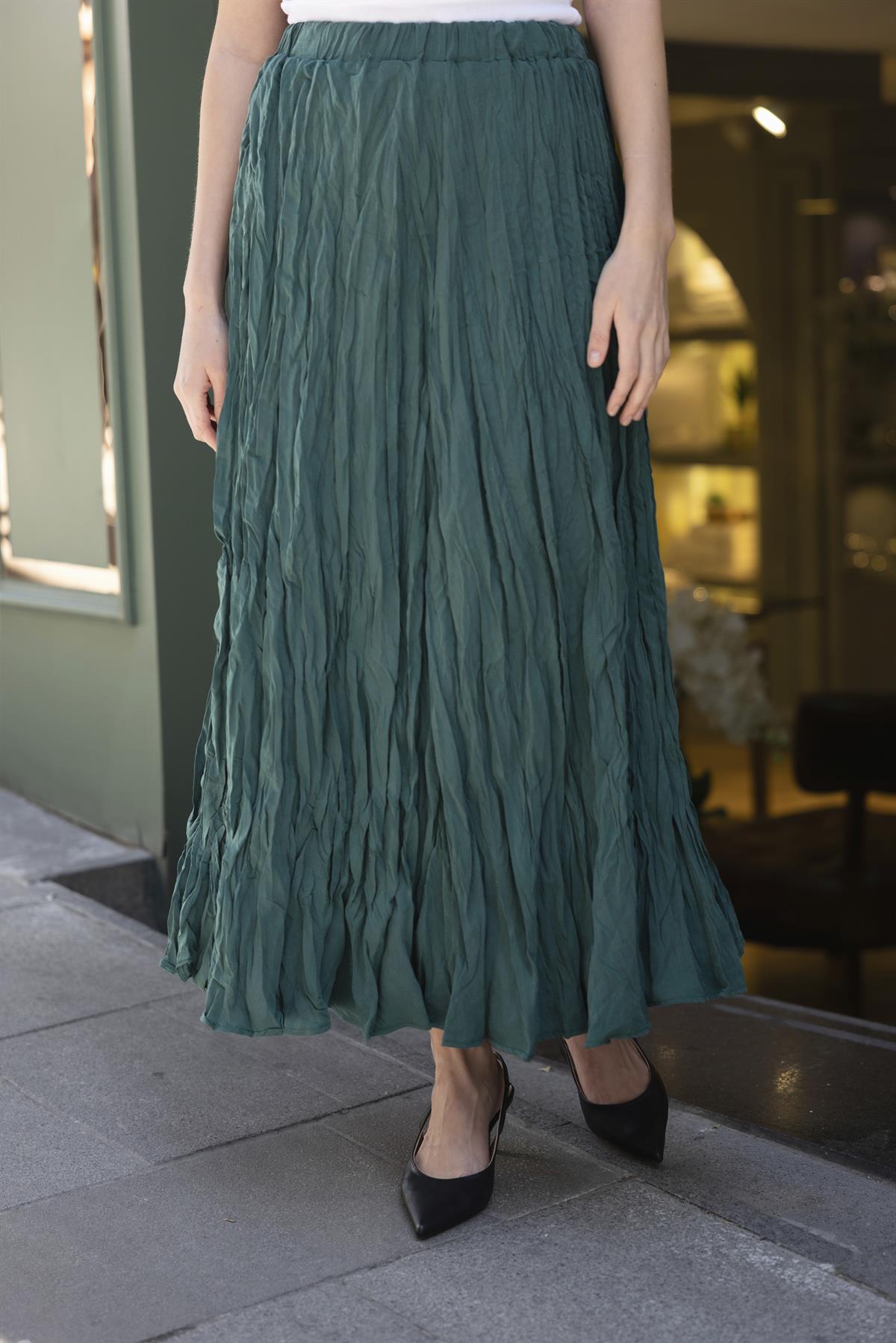 3207 KIRIŞIK ETEK ZÜMRÜT