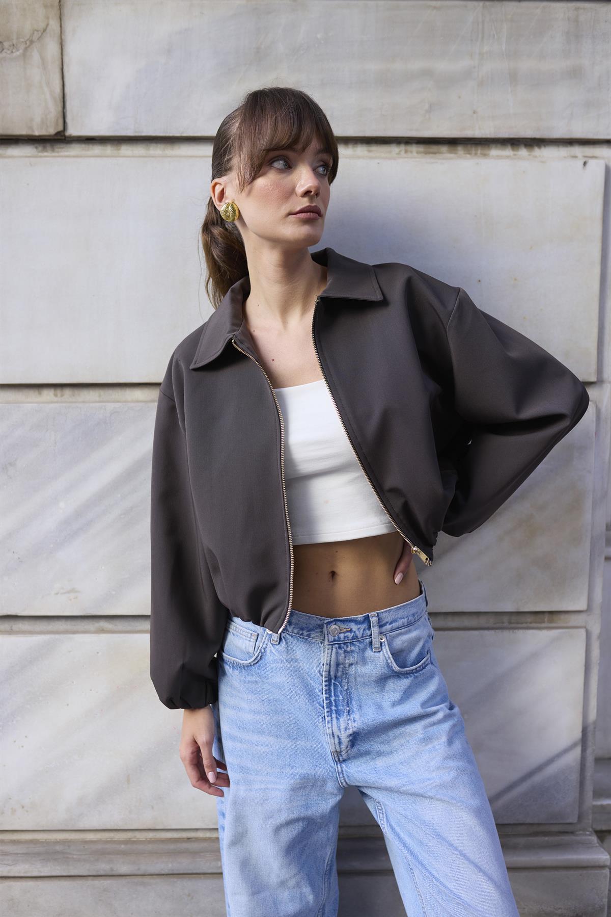 9616 BAMBER CEKET KOYU KAHVE