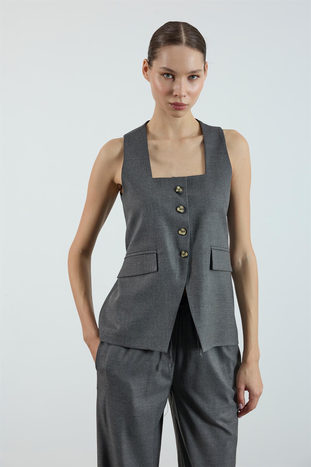 51102 YELEKLİ TAKIM ANTRASİT