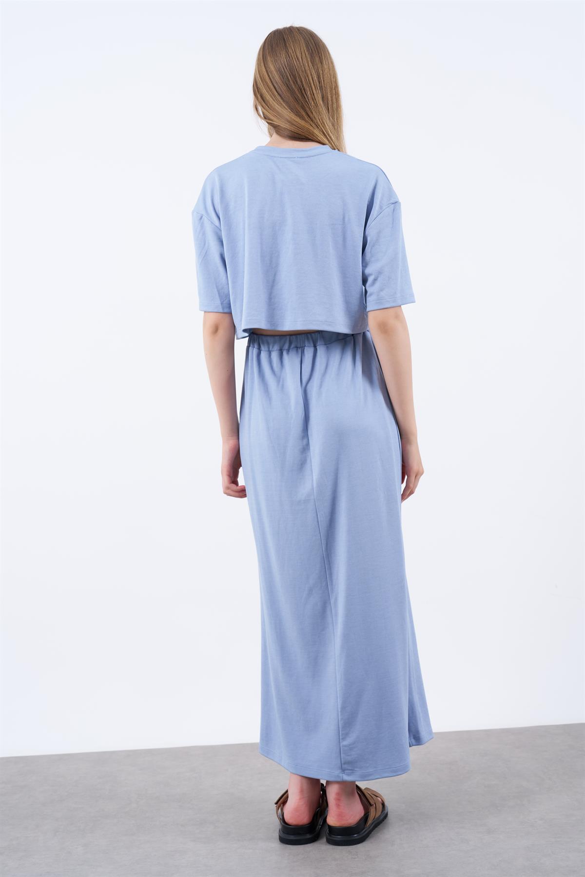 51021 TİŞORT ETEK TAKIM İNDİGO