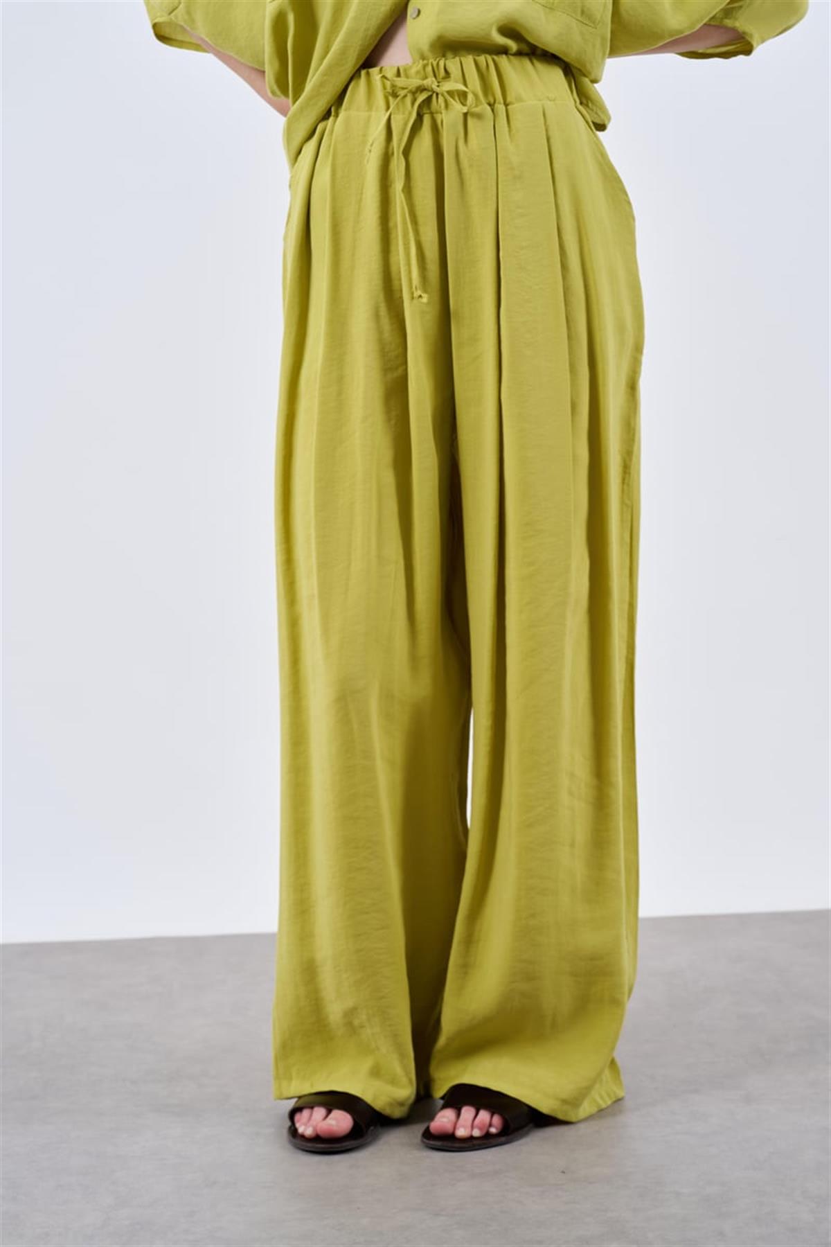 50962 LASTİKLİ PANTOLON HARDAL