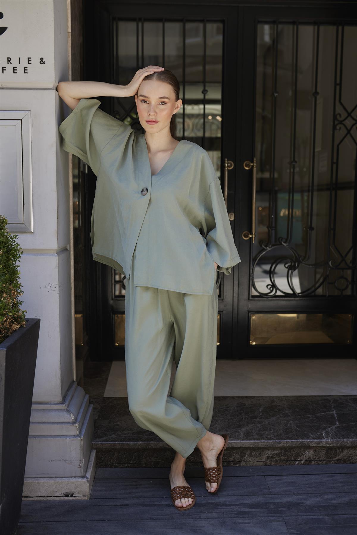 51189 BLUZ PANTOLON TAKIM ÇAĞLA YEŞİL