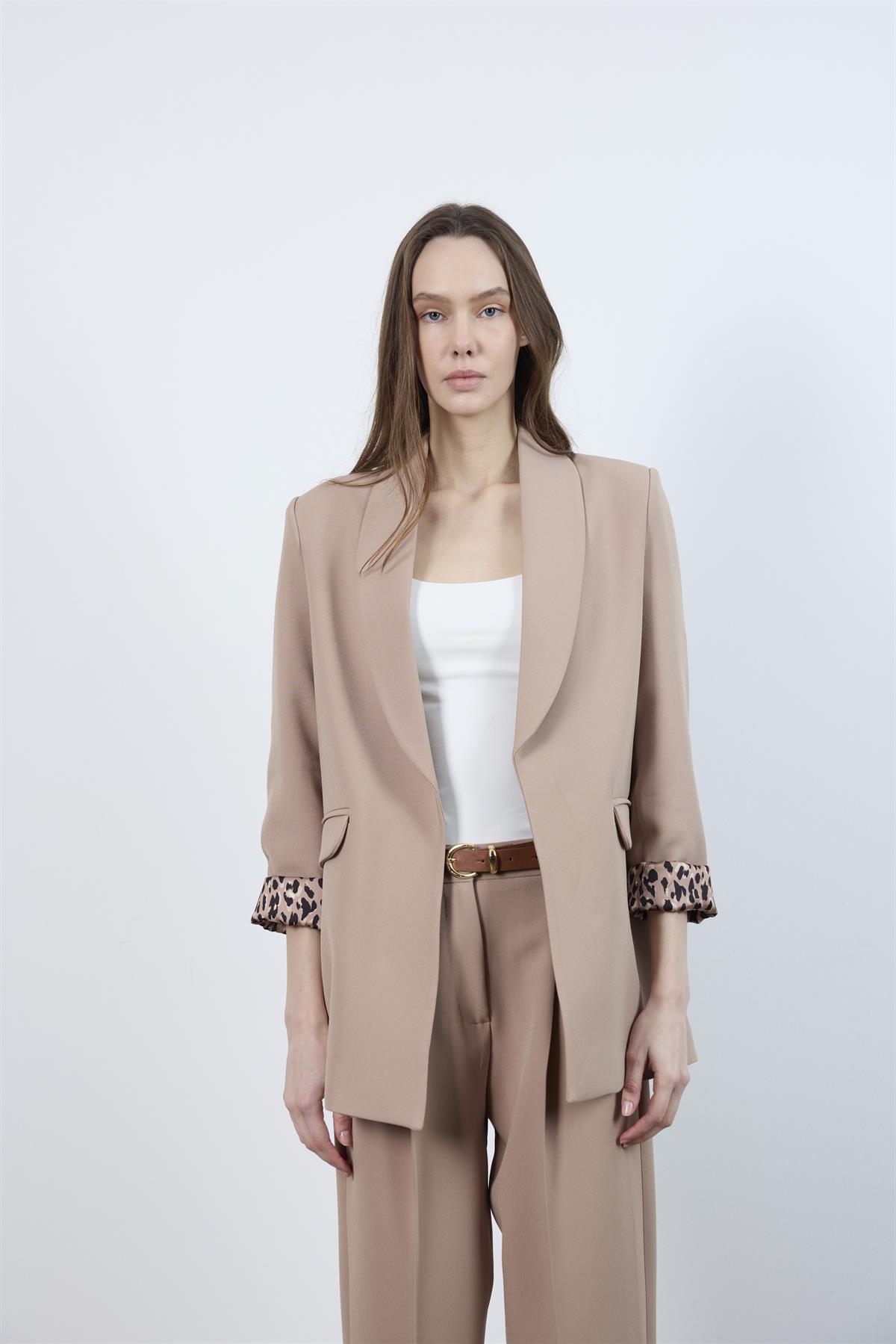 9227 ŞAL YAKA CEKET BEJ