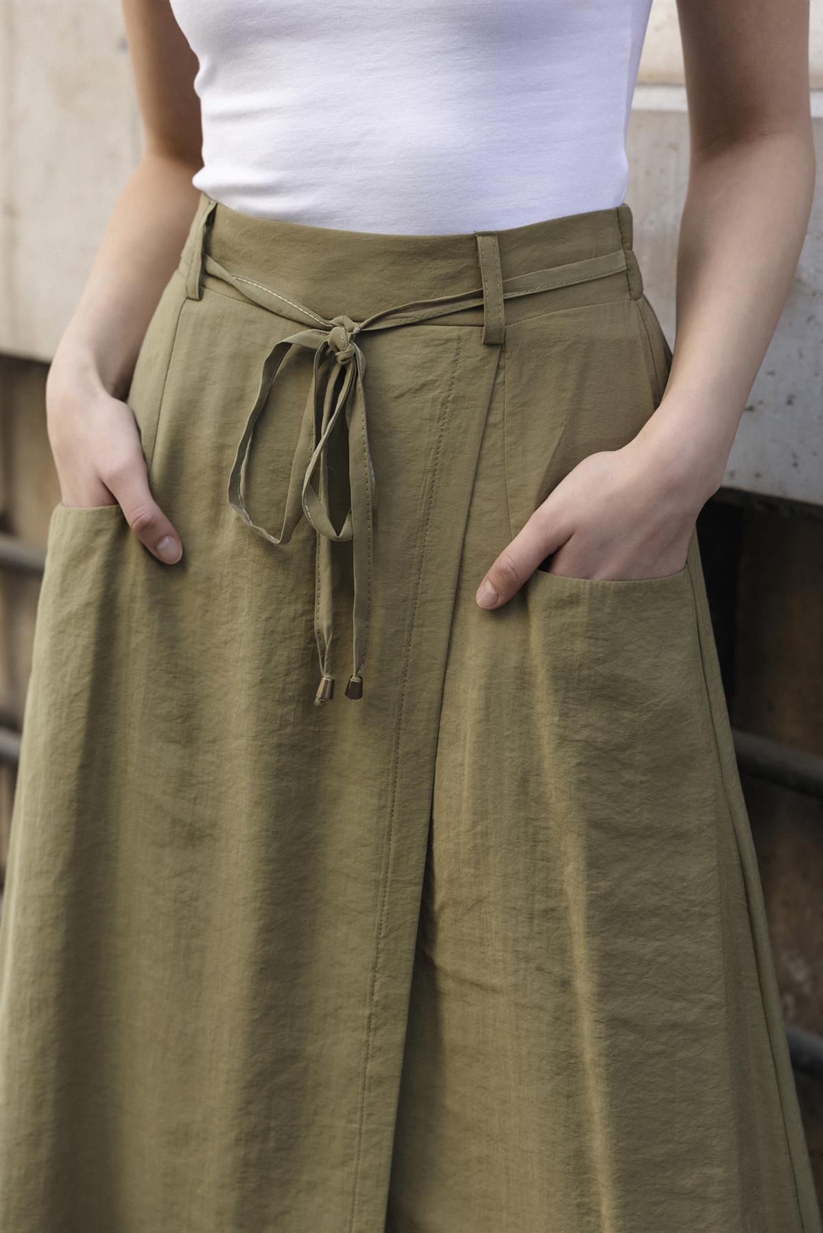 3264 LASTİKLİ ETEK HAKİ