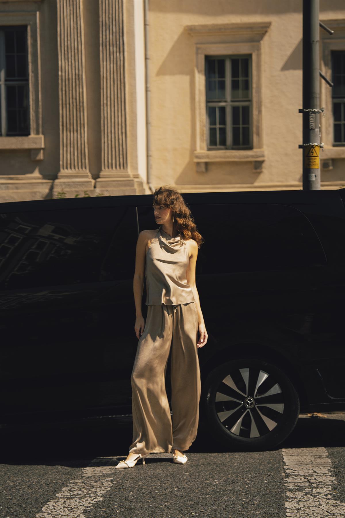 51211 BLUZ PANTOLON TAKIM VİZON