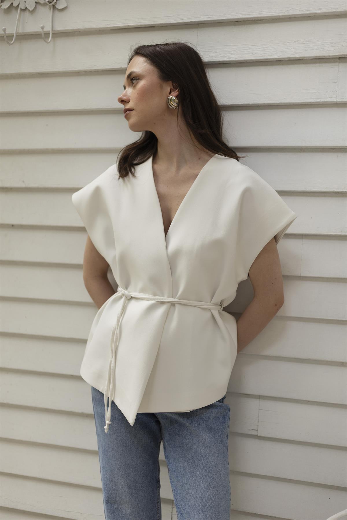 9567 ATLAS YELEK BEYAZ