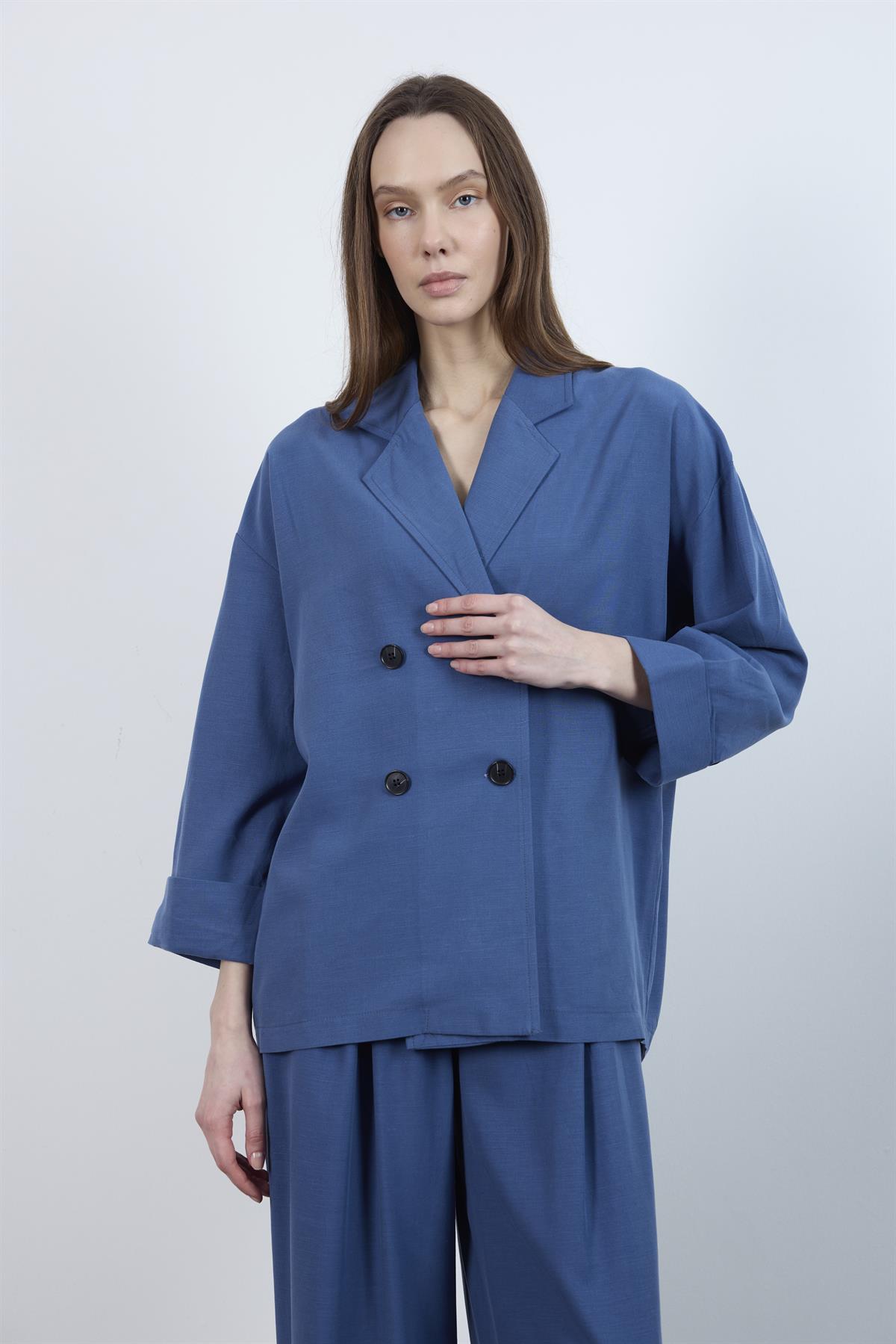 9545 CEKET PANTOLON TAKIM İNDİGO