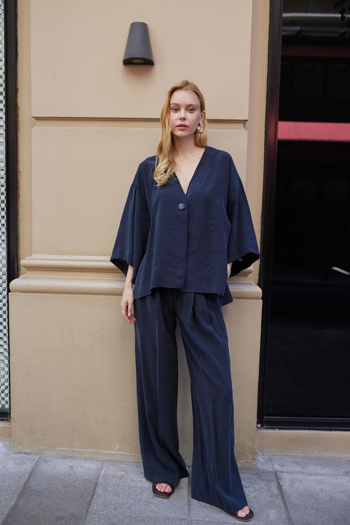51173 BLUZ PANTOLON TAKIM SİYAH