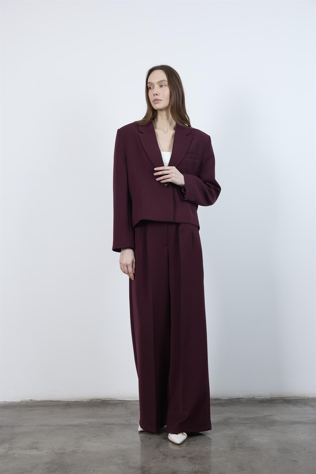 9489 CEKET PANTOLON TAKIM BORDO