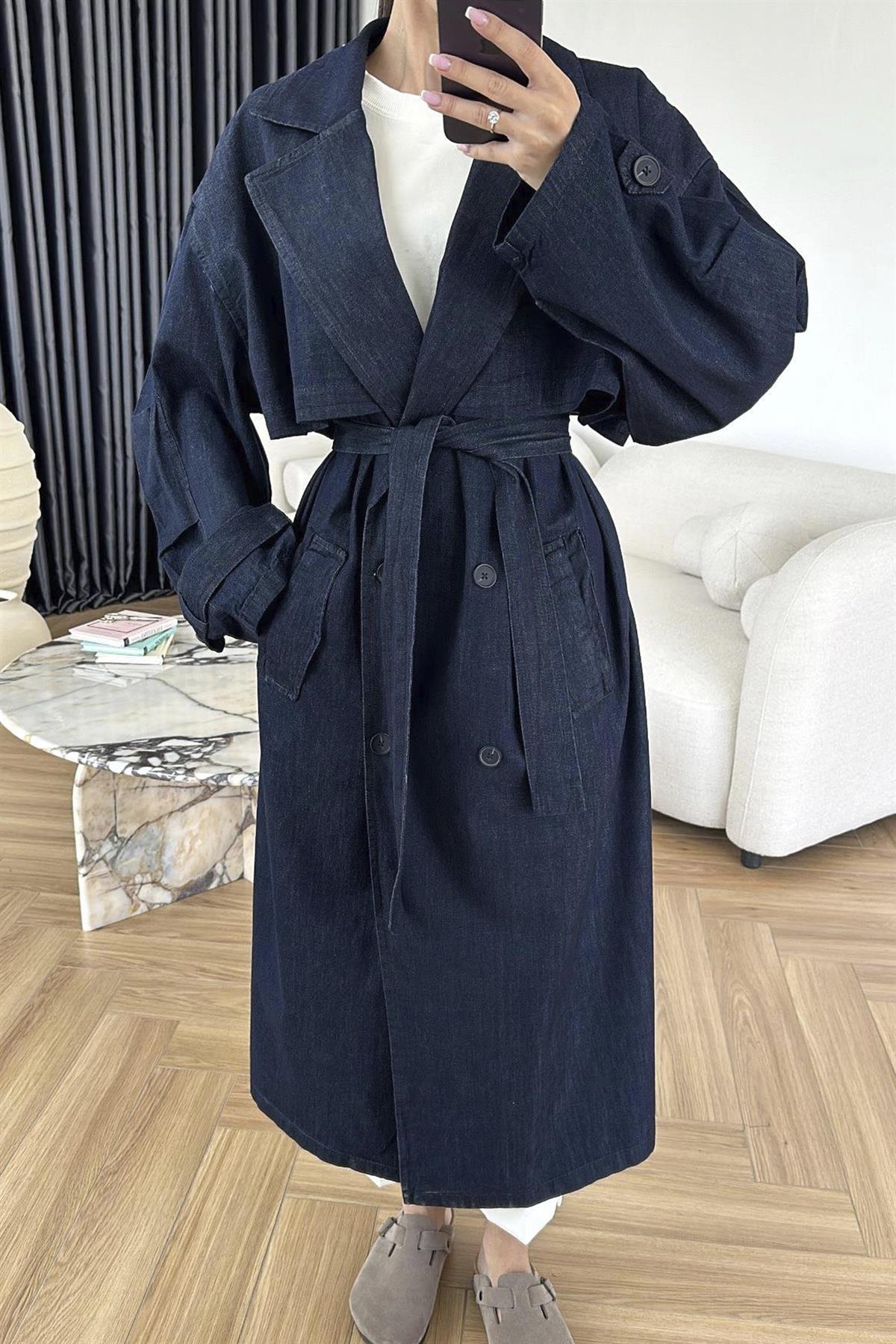 0094 KOT TRENÇ LACİVERT