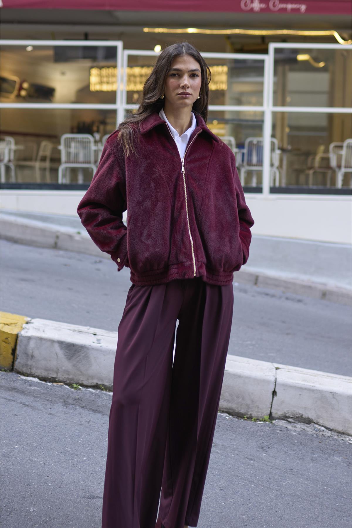 9648 BOMBER CEKET BORDO