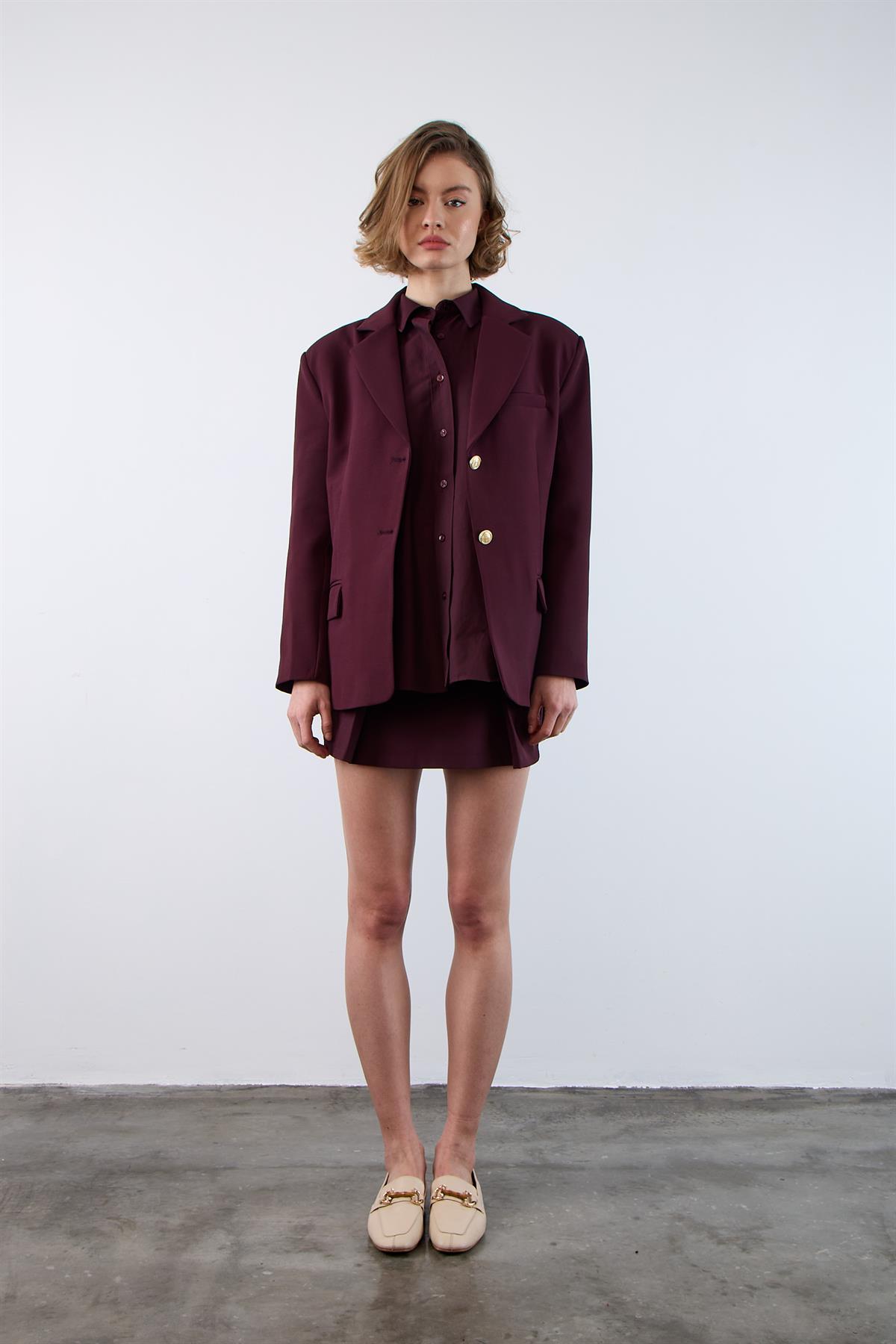 4943 POPLİN GÖMLEK MÜRDÜM